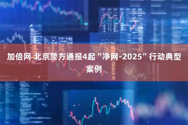 加倍网 北京警方通报4起“净网-2025”行动典型案例